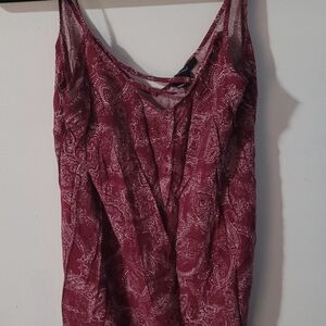 Forever 21 Purple Paisley V Neck Tank Top size XS